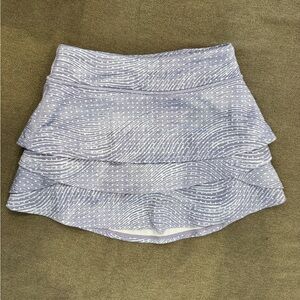 Athleta Girls Tiered Lavender Patterned Skort